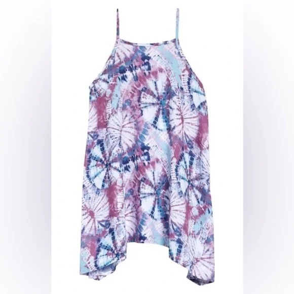 Miken Swim | Purple Blue Tie Dye Swim Coverup, Small - Picture 4 of 7